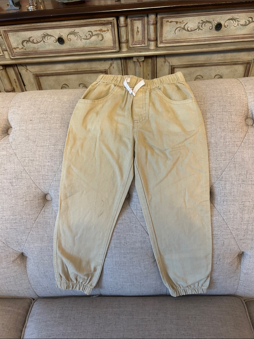 Little Rebels Boys Jogger Khaki Cotton Pants 🌹